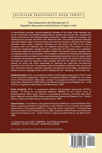 Produktbild: Risk Assessment and Management of Repetitive Movements and Exertions of Upper Limbs