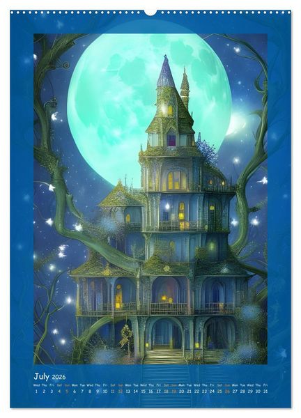 Produktbild: Moonlit Fantasies (Wall Calendar 2026 DIN A2 portrait), CALVENDO 12 Month Wall Calendar