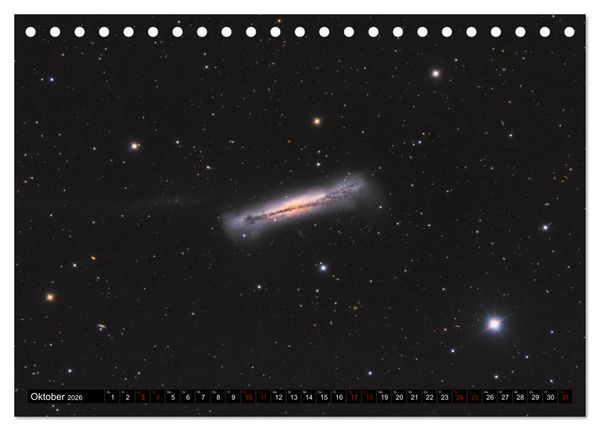 Produktbild: Galaxien im Universum (Tischkalender 2026 DIN A5 quer), CALVENDO Monatskalender