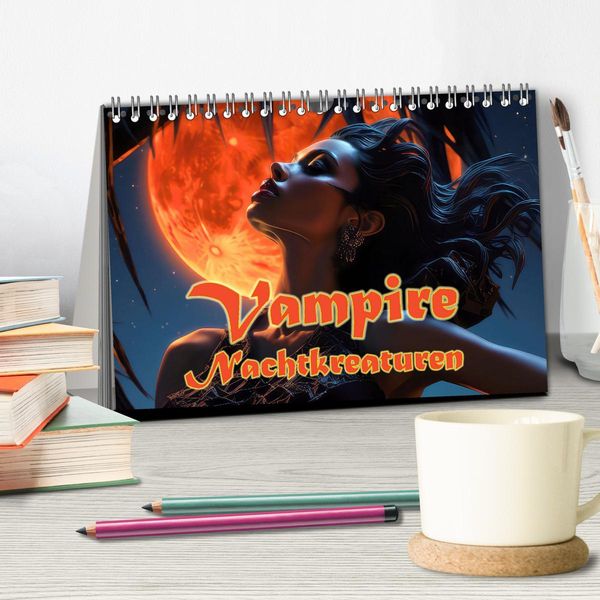 Produktbild: Vampire Nachtkreaturen (Tischkalender 2026 DIN A5 quer), CALVENDO Monatskalender