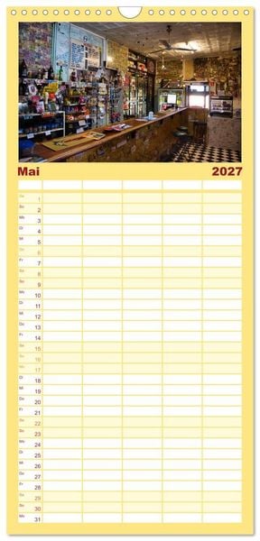 Produktbild: Familienplaner 2027 - Roadtrip durchs Outback &ndash; Australiens wilde Seele mit 5 Spalten (Wandkalender, 21 x 45 cm) CALVENDO