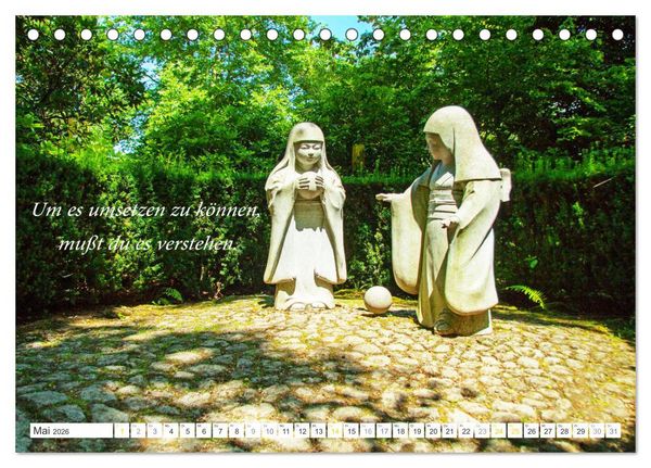 Produktbild: Stille. Japanische Gartenkunst und Weisheiten (Tischkalender 2026 DIN A5 quer), CALVENDO Monatskalender