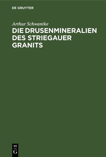 Produktbild: Die Drusenmineralien des Striegauer Granits