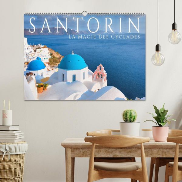 Produktbild: Santorin - La Magie des Cyclades (Calendrier mural 2026 DIN A2 vertical), CALVENDO calendrier mensuel