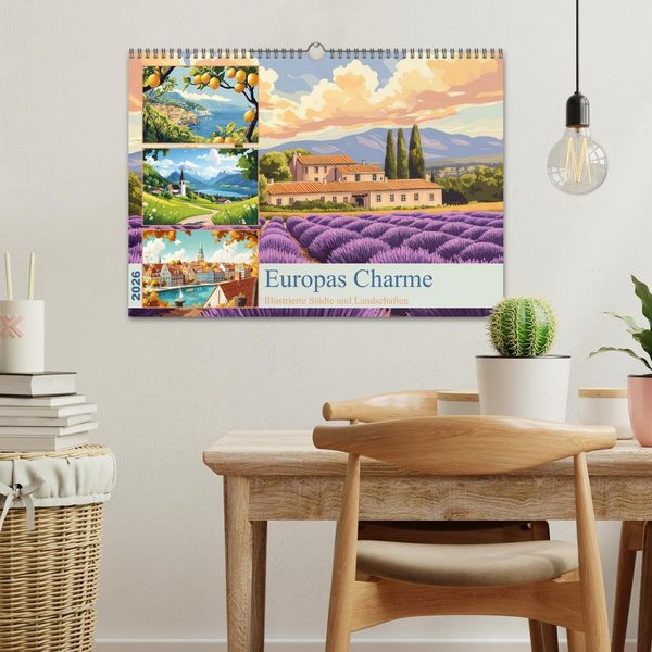 Produktbild: Europas Charme (Wandkalender 2026 DIN A3 quer), CALVENDO Monatskalender