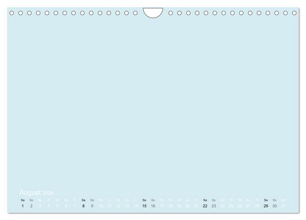 Produktbild: Bastelkalender - hell Blau (Wandkalender 2026 DIN A4 quer), CALVENDO Monatskalender