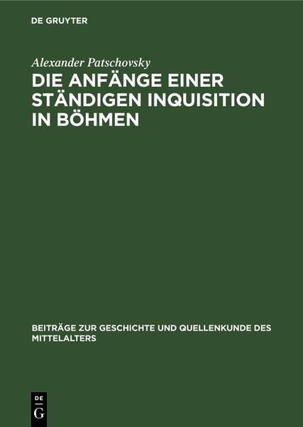 Produktbild: Die Anf&auml;nge einer st&auml;ndigen Inquisition in B&ouml;hmen