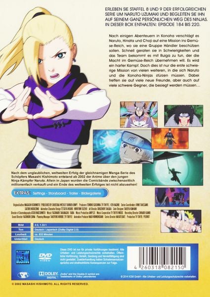 Produktbild: Naruto - Die komplette Staffel 8 & 9 - Uncut [6 DVDs]