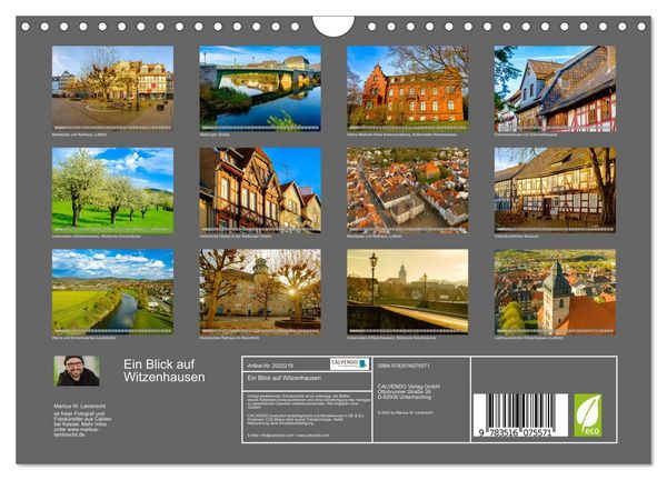 Produktbild: Ein Blick auf Witzenhausen (Wandkalender 2026 DIN A4 quer), CALVENDO Monatskalender