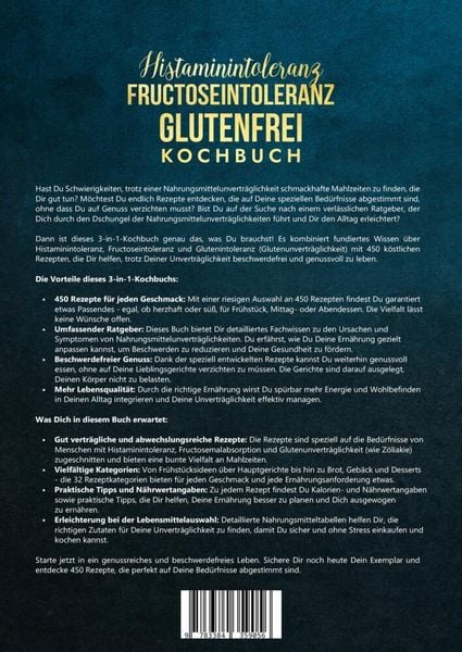 Produktbild: Histaminintoleranz, Fructoseintoleranz und Glutenfrei Kochbuch
