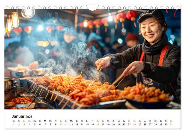 Produktbild: Street Food f&uuml;r Gourmets (Wandkalender 2026 DIN A4 quer), CALVENDO Monatskalender