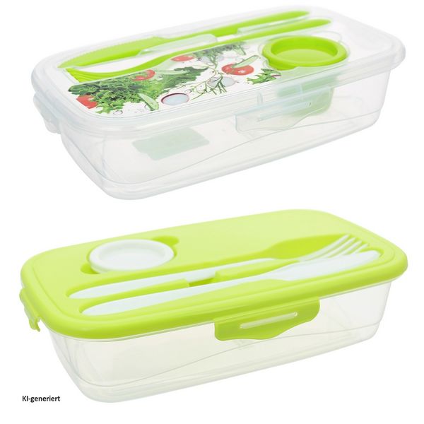 Produktbild: neuetischkultur Frischhaltedose mit Besteck 2 St&uuml;ck Easylunch