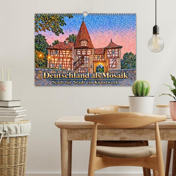 Produktbild: Deutschland als Mosaik. Stadt f&uuml;r Stadt ein Kunstwerk (Wandkalender 2027 DIN A3 quer), CALVENDO Monatskalender