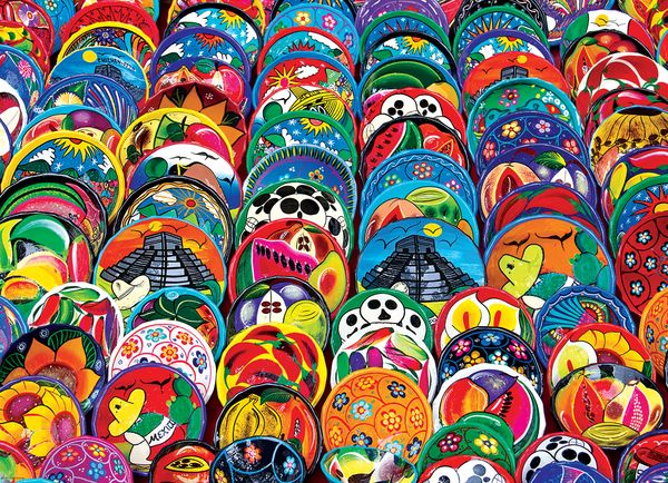 Puzzle 1000 Teile - Mexican Ceramic Plates