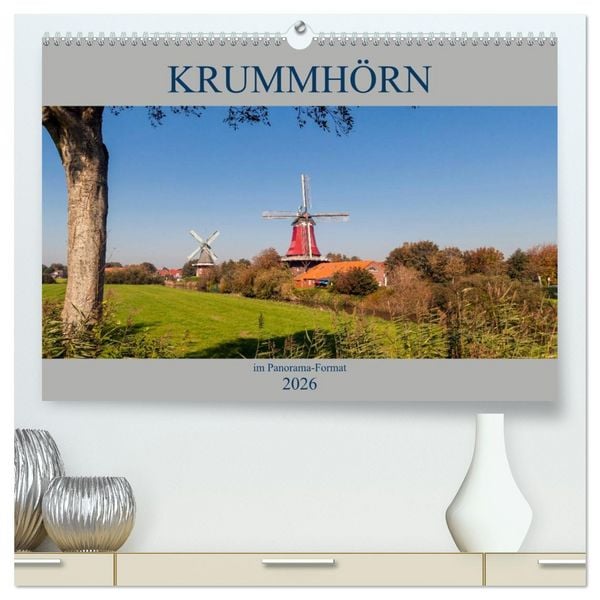 Produktbild: Krummh&ouml;rn im Panorama-Format (hochwertiger Premium Wandkalender 2026 DIN A2 quer), Kunstdruck in Hochglanz