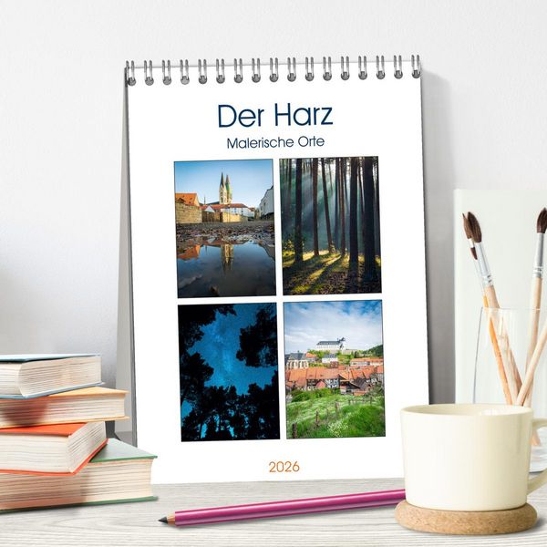 Produktbild: Der Harz - Malerische Orte (Tischkalender 2026 DIN A5 hoch), CALVENDO Monatskalender