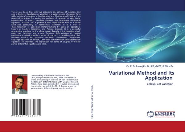 Produktbild: Variational Method and Its Application
