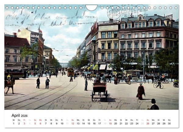 Produktbild: Farbige Gr&uuml;&szlig;e aus dem alten Berlin - Die sch&ouml;nsten Postkarten der Kaiserzeit (Wandkalender 2026 DIN A4 quer), CALVENDO Monatskalender