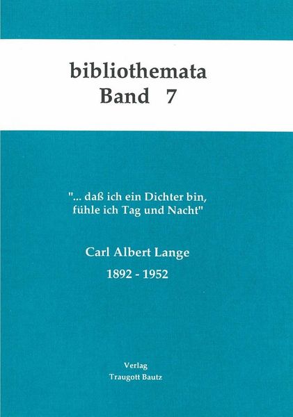 Produktbild: Carl Albert Lange 1892-1952
