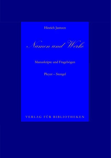 Namen und Werke 11, Taschenbuch von Hinrich Jantzen, BoD – Books on Demand, 9783746060538