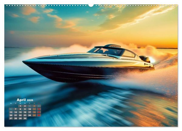 Produktbild: Speedboote (Wandkalender 2026 DIN A2 quer), CALVENDO Monatskalender