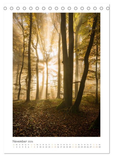Produktbild: peaceful silence - einsame Landschaften (Tischkalender 2026 DIN A5 hoch), CALVENDO Monatskalender