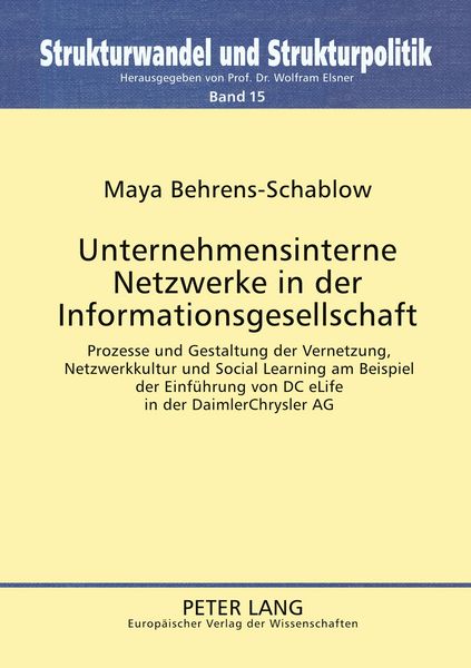 Produktbild: Unternehmensinterne Netzwerke in der Informationsgesellschaft