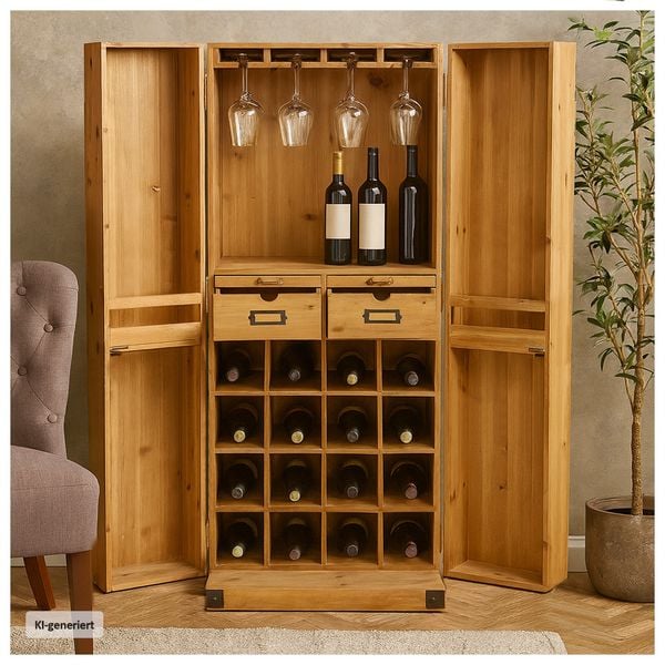 Produktbild: HTI-Living Weinregal Imelda f&uuml;r 16 Flaschen Weinregal Imelda f&uuml;r 16 Flaschen