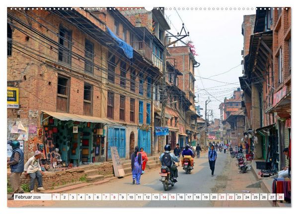 Produktbild: LALITPUR, die alte K&ouml;nigsstadt (hochwertiger Premium Wandkalender 2026 DIN A2 quer), Kunstdruck in Hochglanz
