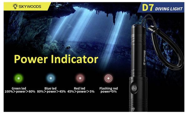 Produktbild: Skywoods 738874870022 LED Taucherlampe 1600lm akkubetrieben Schwarz