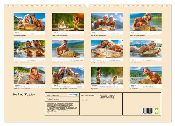 Produktbild: Hei&szlig; auf Karpfen (Wandkalender 2026 DIN A2 quer), CALVENDO Monatskalender