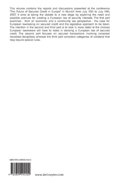 Produktbild: The Future of Secured Credit in Europe