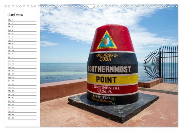 Produktbild: FLORIDA KEYS und KEY WEST Malerische Reiseroute (Wandkalender 2026 DIN A3 quer), CALVENDO Monatskalender