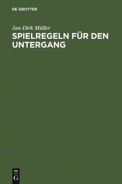 Produktbild: Spielregeln f&uuml;r den Untergang