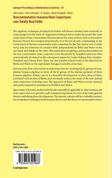 Produktbild: Noncommutative Iwasawa Main Conjectures over Totally Real Fields