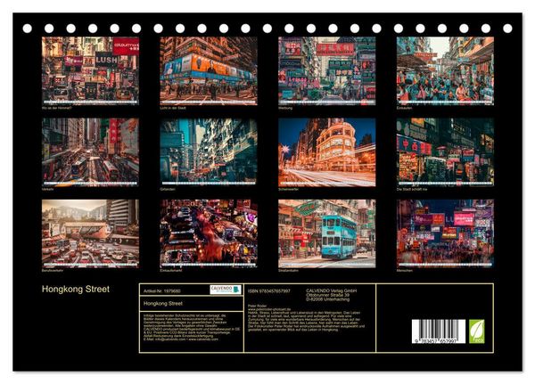 Produktbild: Hongkong Street (Tischkalender 2026 DIN A5 quer), CALVENDO Monatskalender