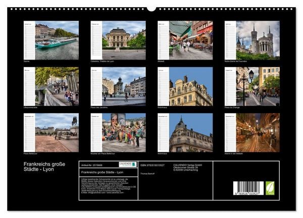 Produktbild: Frankreichs gro&szlig;e St&auml;dte - Lyon (hochwertiger Premium Wandkalender 2026 DIN A2 quer), Kunstdruck in Hochglanz