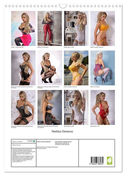 Produktbild: Naddys Dessous (Wandkalender 2026 DIN A3 hoch), CALVENDO Monatskalender