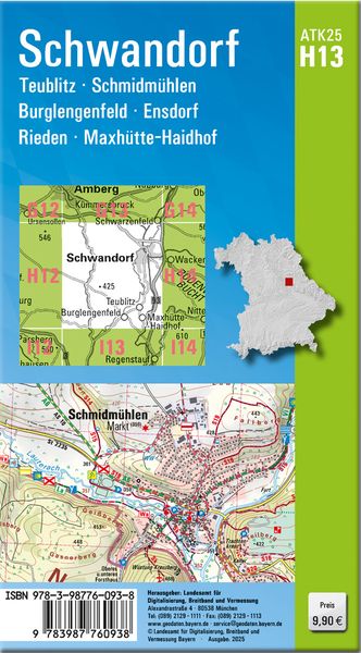 Produktbild: ATK25-H13 Schwandorf (Amtliche Topographische Karte 1:25000)