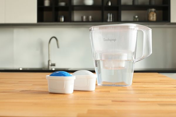 Produktbild: SODAPOP Wasserfilterkanne Selina, 1,5 Liter, wei&szlig;, inkl. 10 Filterkartuschen