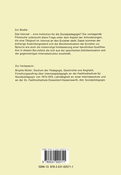 Produktbild: Stellung und Aufgaben des Internatserziehers