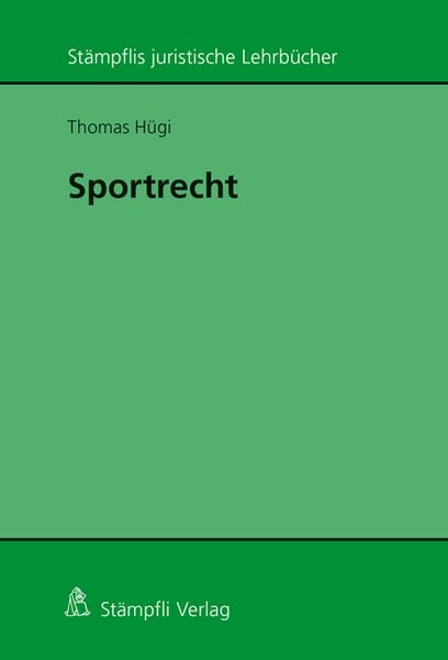 'Sportrecht' Von 'Thomas Hügi' - Buch - '978-3-7272-8693-3'