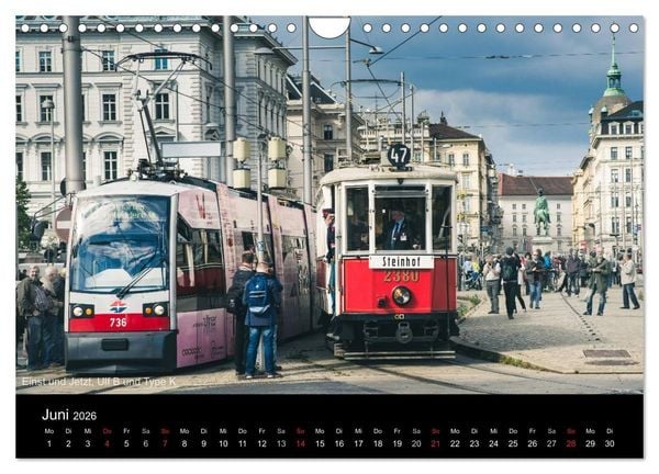 Produktbild: Historische Stra&szlig;enbahnen in Wien (Wandkalender 2026 DIN A4 quer), CALVENDO Monatskalender