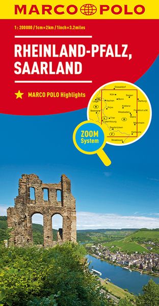 MARCO POLO Regionalkarte Deutschland 10 Rheinland-Pfalz, Saarland 1:200.000