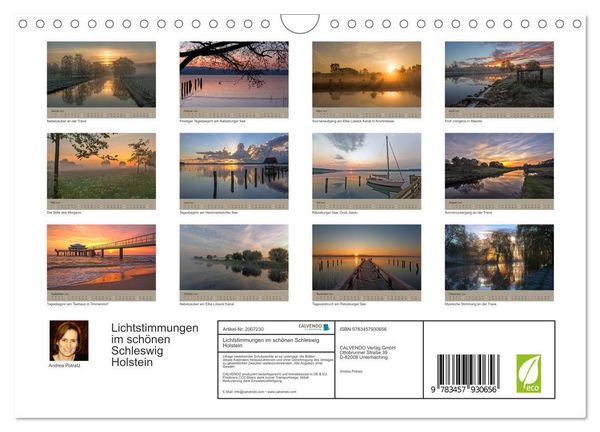 Produktbild: Lichtstimmungen im sch&ouml;nen Schleswig Holstein (Wandkalender 2026 DIN A4 quer), CALVENDO Monatskalender