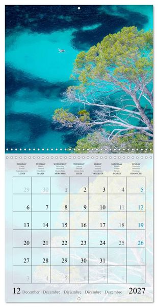 Produktbild: Calanques Coins de Paradis (Calendrier mural carr&eacute; 2027 30x30 cm) Calendrier double avec une page pour vos prises de notes