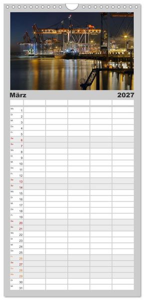 Produktbild: Familienplaner 2027 - Magic Nights Containerschiffe mit 5 Spalten (Wandkalender, 21 x 45 cm) CALVENDO