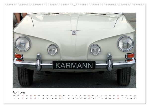 Produktbild: Eine Legende lebt, der Karmann-Ghia (hochwertiger Premium Wandkalender 2026 DIN A2 quer), Kunstdruck in Hochglanz