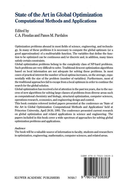 Produktbild: State of the Art in Global Optimization