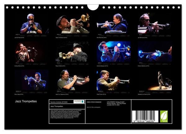 Produktbild: Jazz Trompettes (Calendrier mural 2026 DIN A4 vertical), CALVENDO calendrier mensuel